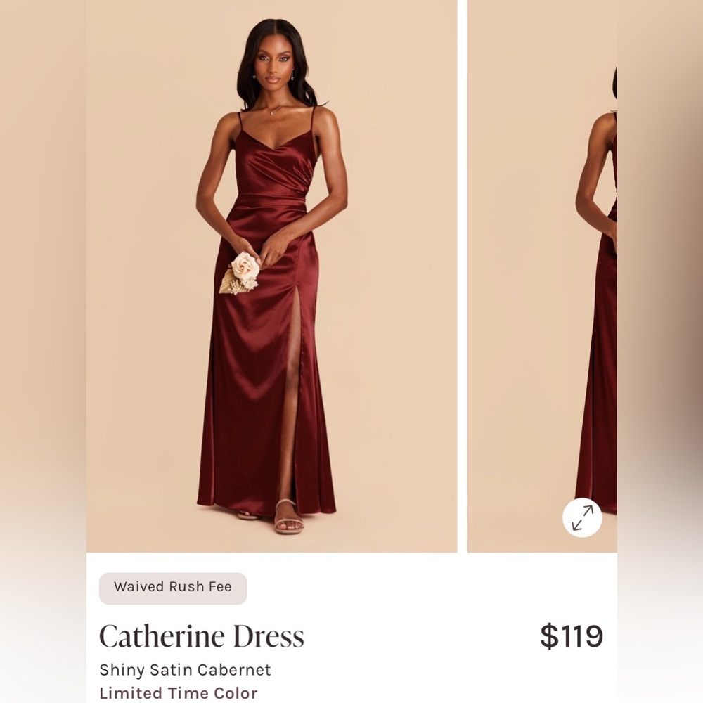 Catherines Satin Maxi Dress in Shiny Cabernet